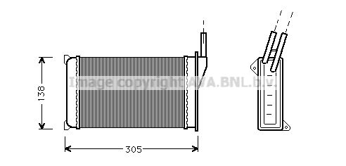 AVA QUALITY COOLING Теплообменник, отопление салона FD6093